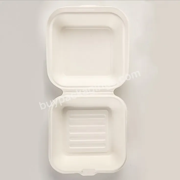 Hot Selling Eco Friendly Bagasse Material Food Grade Burger Box Sugar Cane Box Take Away