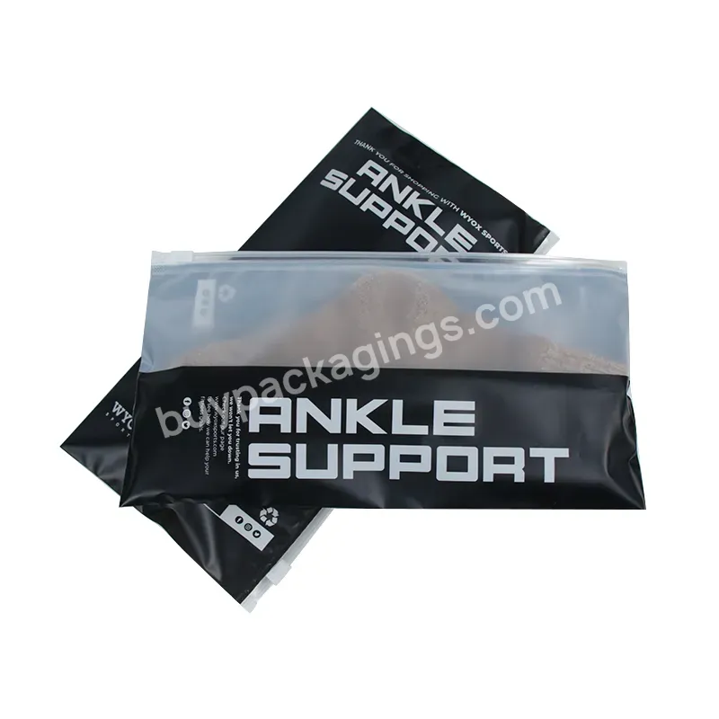 Hot Selling Eco Friendly Zipper Resealable Clothes Packaging Frosted Plastic Frosted Ziplock Bags