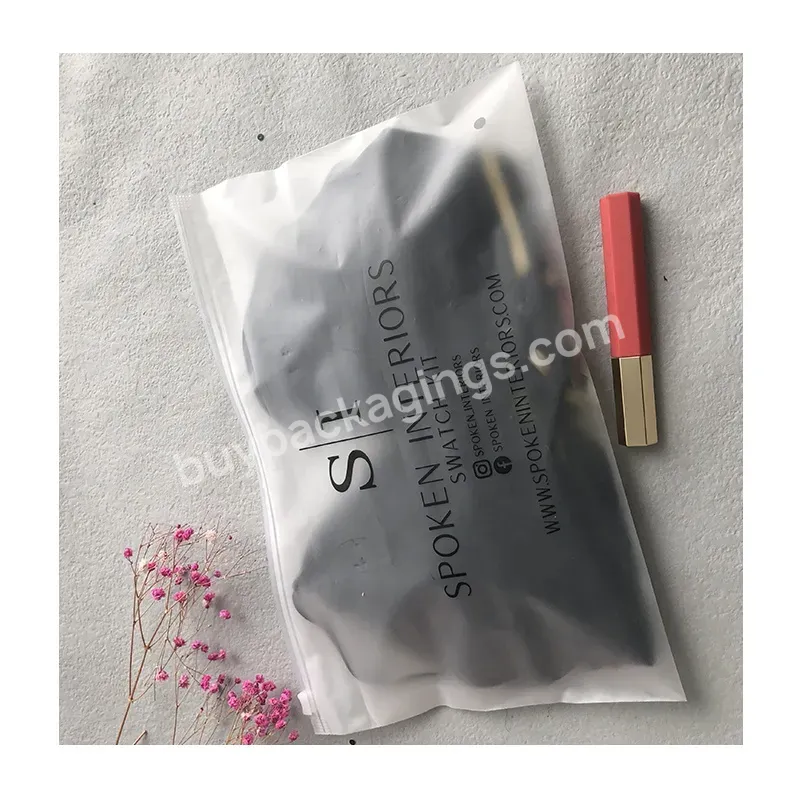 Hot Selling Eco Friendly Zipper Resealable Clothes Packaging Frosted Plastic Ziplock Bag
