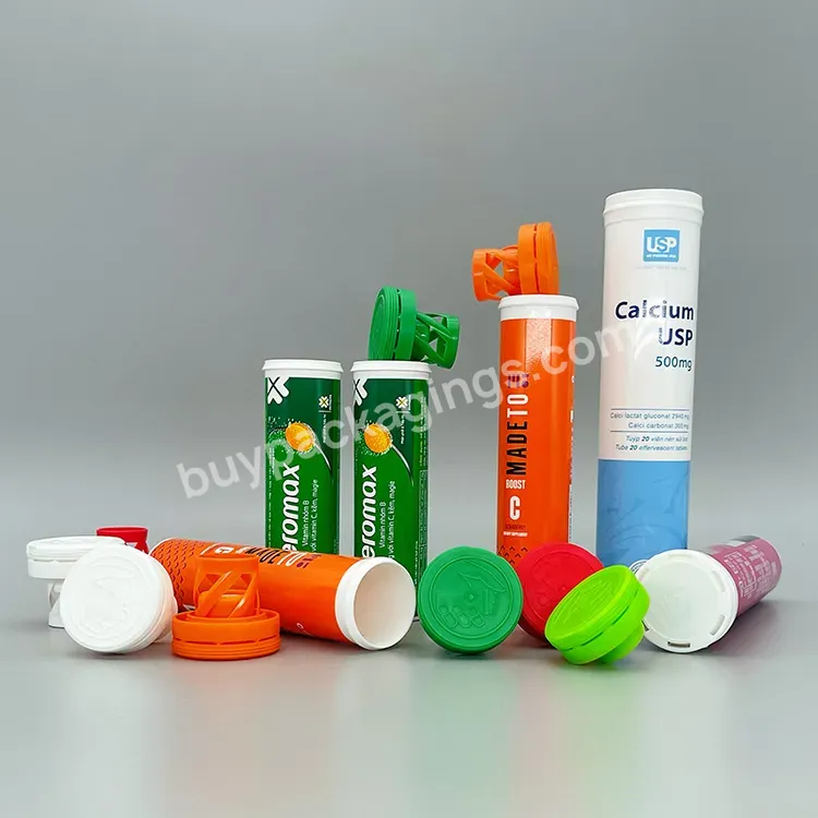 Hot Selling Effervescent Tablet Tube Vc Vitamin Probiotic Supplement Bottle Universal Plastic Bottle With Desiccant