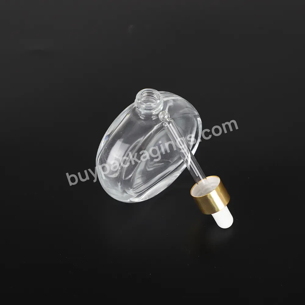 Hot Selling Empty Glass Dropper Bottle Serum 10ml 30ml 60ml 100ml Clear Glass Boston Dropper Bottle Essence Oil Bottle