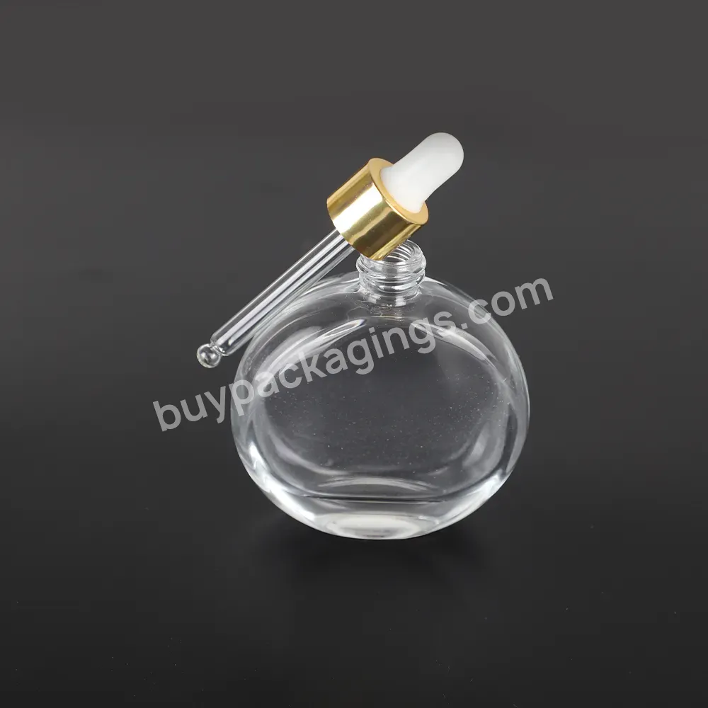 Hot Selling Empty Glass Dropper Bottle Serum 10ml 30ml 60ml 100ml Clear Glass Boston Dropper Bottle Essence Oil Bottle