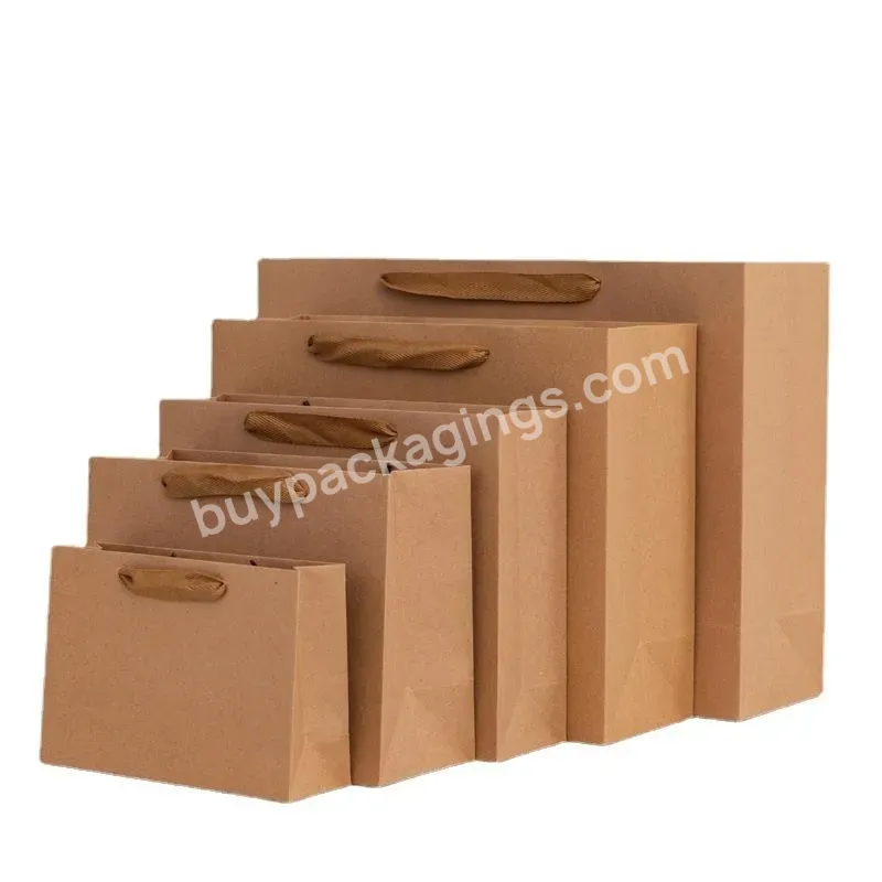 Hot Selling Factory High Quality Cheap Kraft Paper Bags Carrying Bag Packaging Wholesale