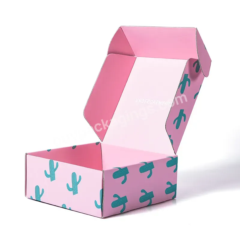 Hot Selling Free Sample Custom Logo Pink Color Cosmetic Corrugated Packaging Mailer Box Shipping Box Paper Box