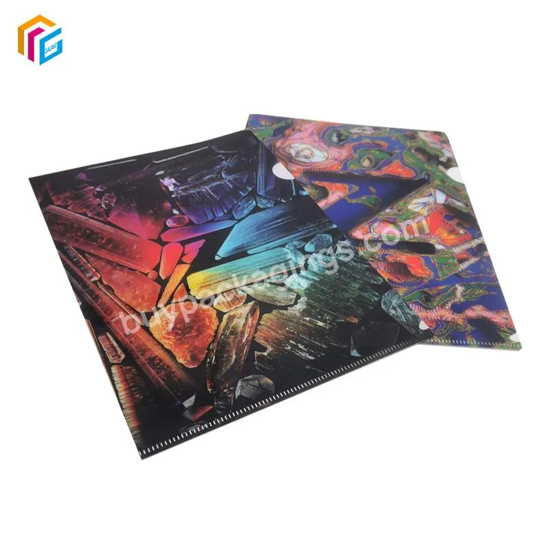 Hot Selling Free Sample Wholesale Customize Printing Presentation A4 L Shape PVC Four Colors File Folder