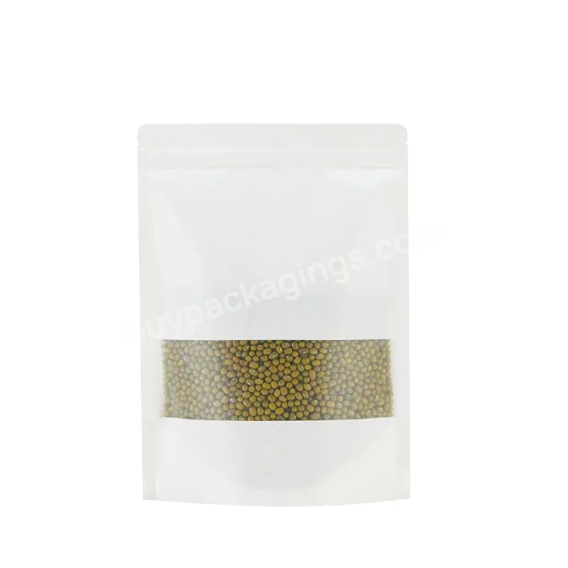 Hot Selling High-quality 28 Silk White Frosted Windowed Kraft Paper Bag Ingredients