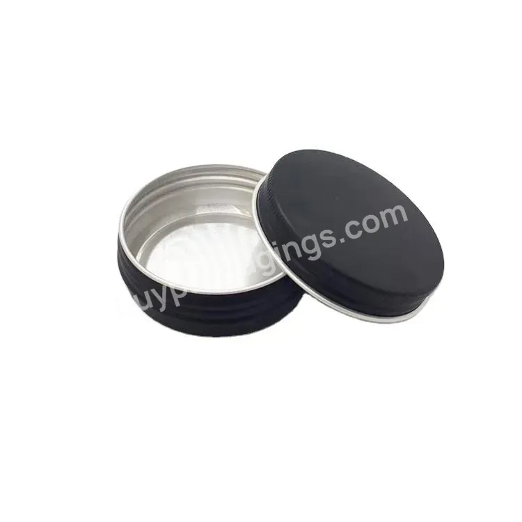 Hot Selling In Stock Silver Black Cosmetic Eye Cream Aluminum Jar Packaging Metal Tin Box Round Lip Balm Container