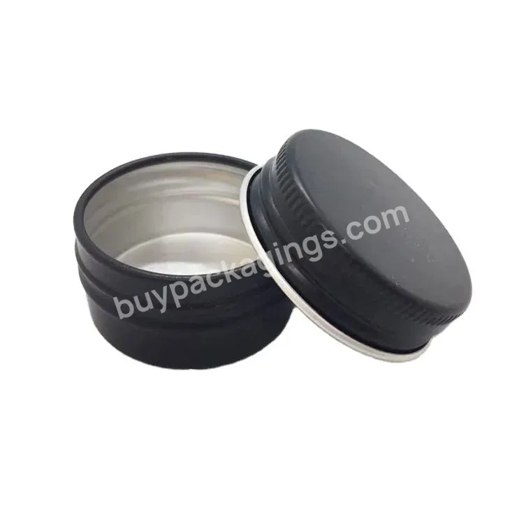 Hot Selling In Stock Silver Black Cosmetic Eye Cream Aluminum Jar Packaging Metal Tin Box Round Lip Balm Container