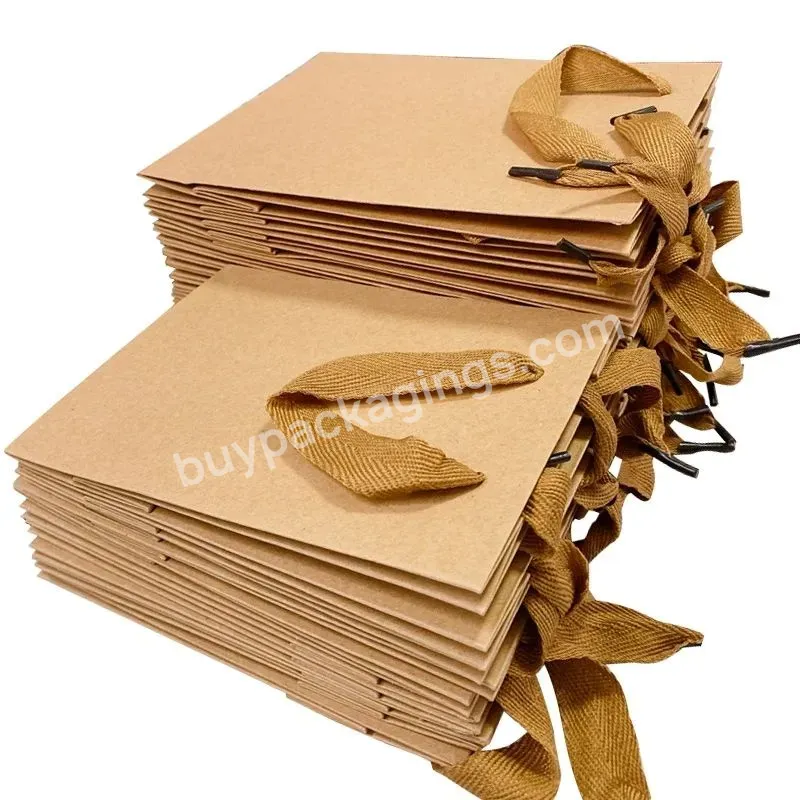 Hot Selling Kraft Paper Bag Vertical Packaging Gift Party Storage Shopping Bag Manufacturer/wholesale