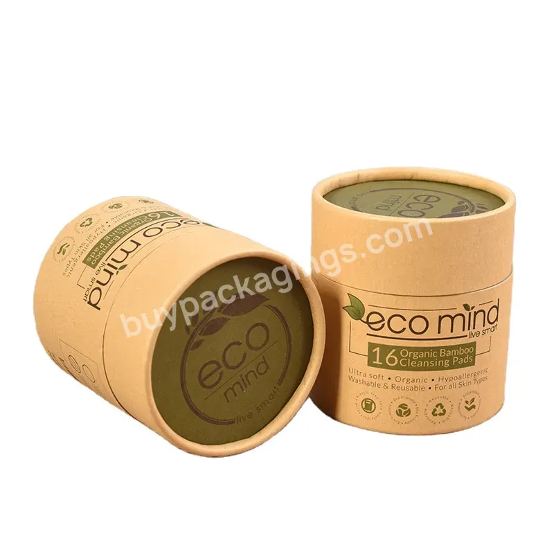 Hot Selling Kraft Round Boxes Custom Packaging Tea Candy Snack Paper Box With Your Own Logo