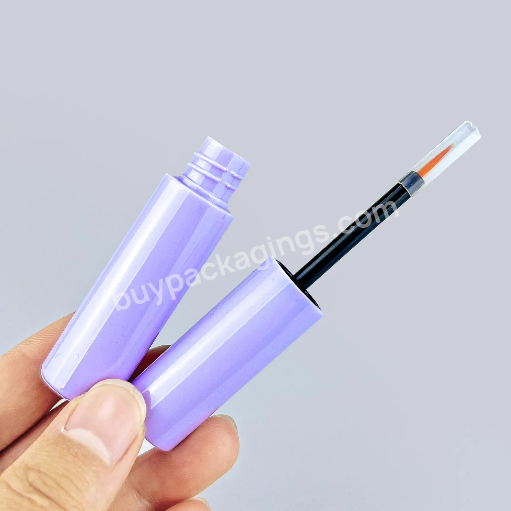 Hot Selling Lipstick Tube Lip Gloss Packaging Tube Eco Friendly Pink Round Empty Mascara Glass Tube With Brush