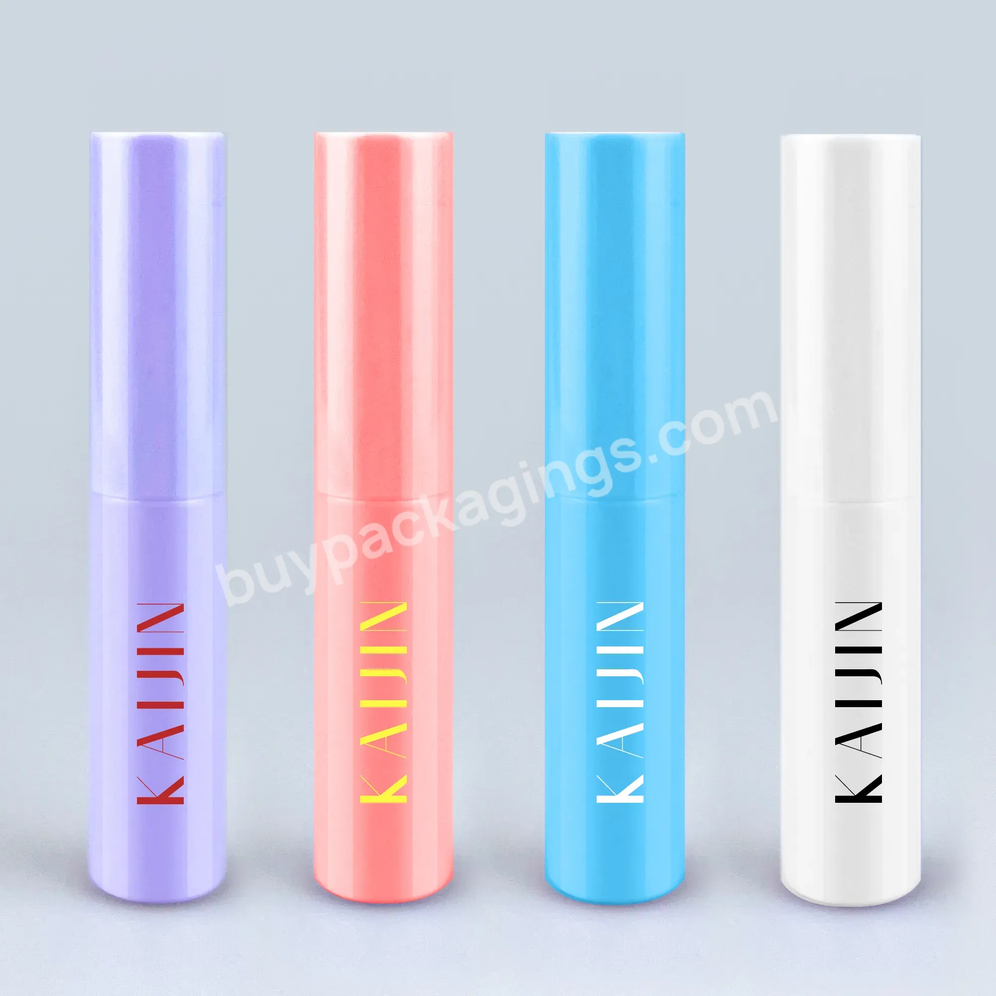 Hot Selling Lipstick Tube Lip Gloss Packaging Tube Eco Friendly Pink Round Empty Mascara Glass Tube With Brush