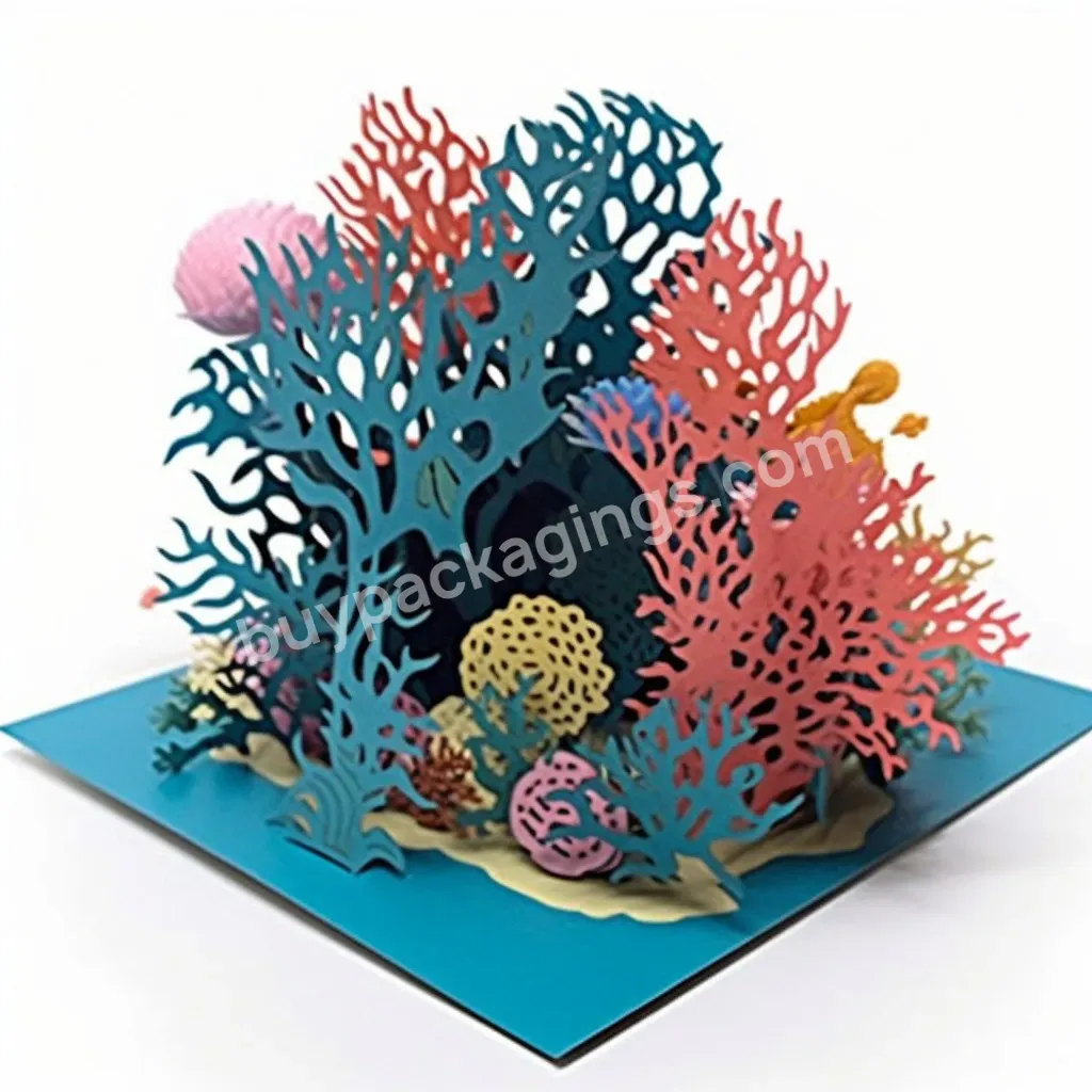 Hot Selling Low Moq Goods Greeting Cards Luxury Underwater World Oceanarium Greeting Cards