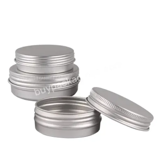 Hot Selling Luxury Aluminum Cosmetic Tin Black Aluminum Metal Tin Cans Jar With Screw Top Lid