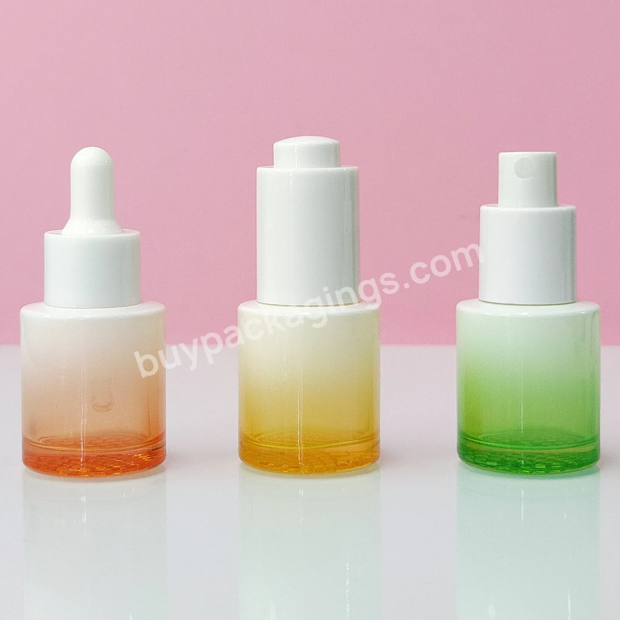 Hot Selling Luxury Empty Round Cylinder 20ml Custom Logo Skin Care Cream Hair Bread Oil Glass Bottle