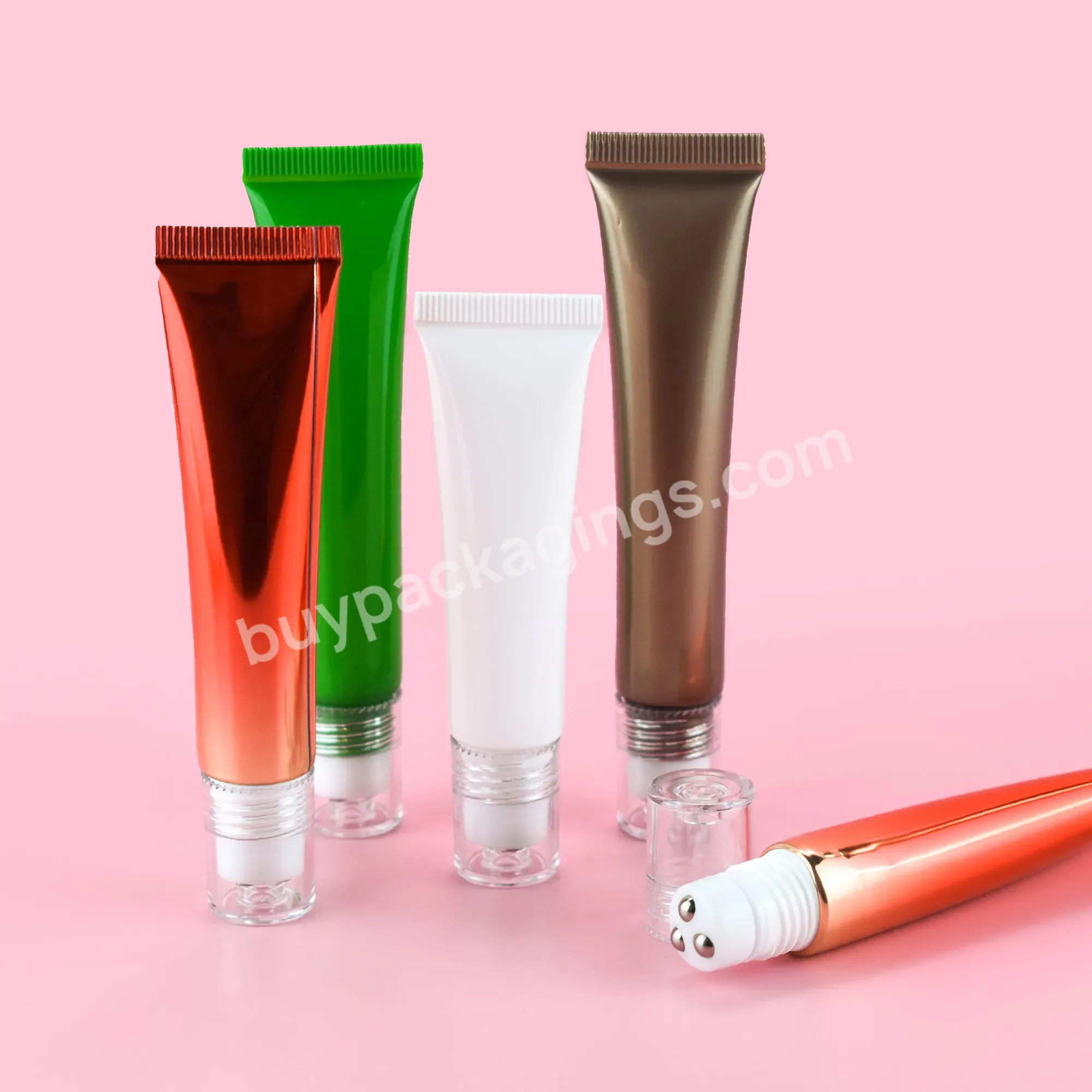 Hot Selling Oem Odm Custom Mini Squeeze Tube Lipgloss Transparent Lip Gloss Tube Plastic Eye Cream Tube