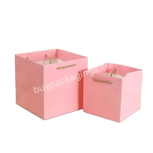 Hot Selling Pink Gift Bag Custom Printed Cute Packaging Paper Bag With Your Logo