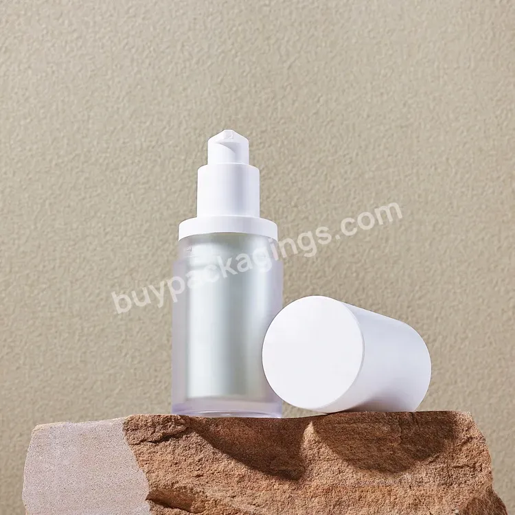 Hot Selling Plastic Airless Pump Bottle 15ml 30ml 50ml Serum Lotion Frosted Luxury Airless Pump Cosmetic Bottles