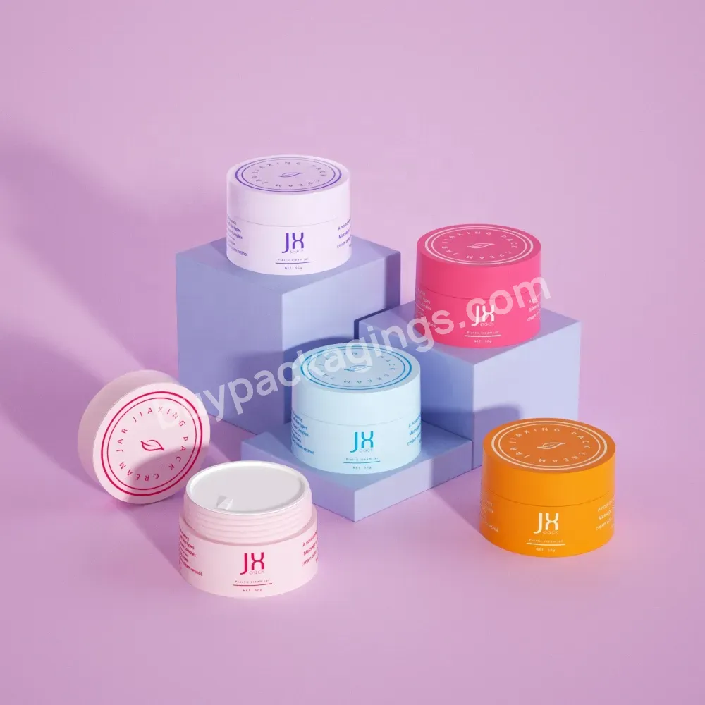 Hot Selling Plastic Jars With Lids Cosmetics Plastic Body Cream Jars Biodegradable 5g 15g 20g 30g 50g Custom Empty Jar