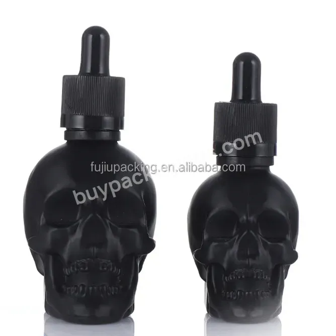 Hot Selling Product 30ml Skull Glass Dropper Bottle For Essential Oil Perfume Filling