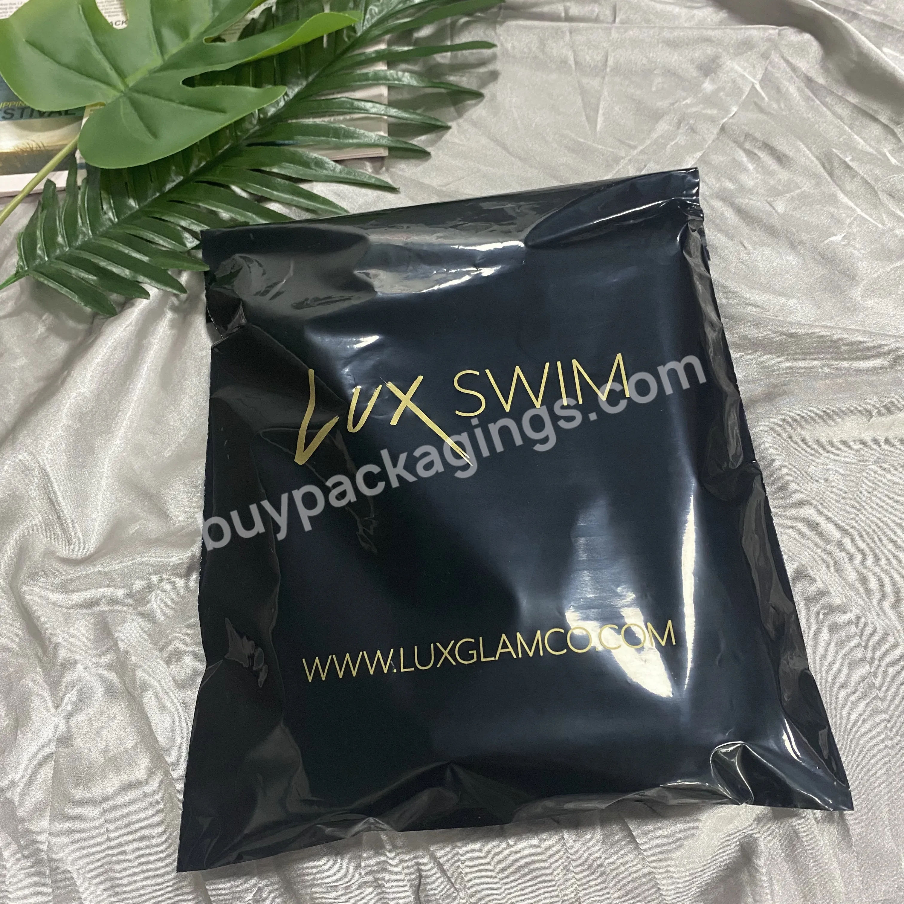 Hot Selling Product Black Mail Poly Bag With Brand Custom Size Logo Print Recyclable Waterproof Luxury Shipping Packaging