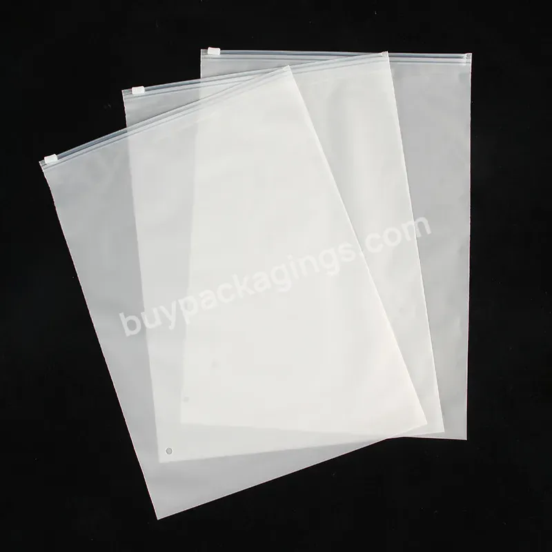 Hot Selling Promotional Waterproof Resealable Clothes Reusable Frosted Packaging Zipper Plastic Bag