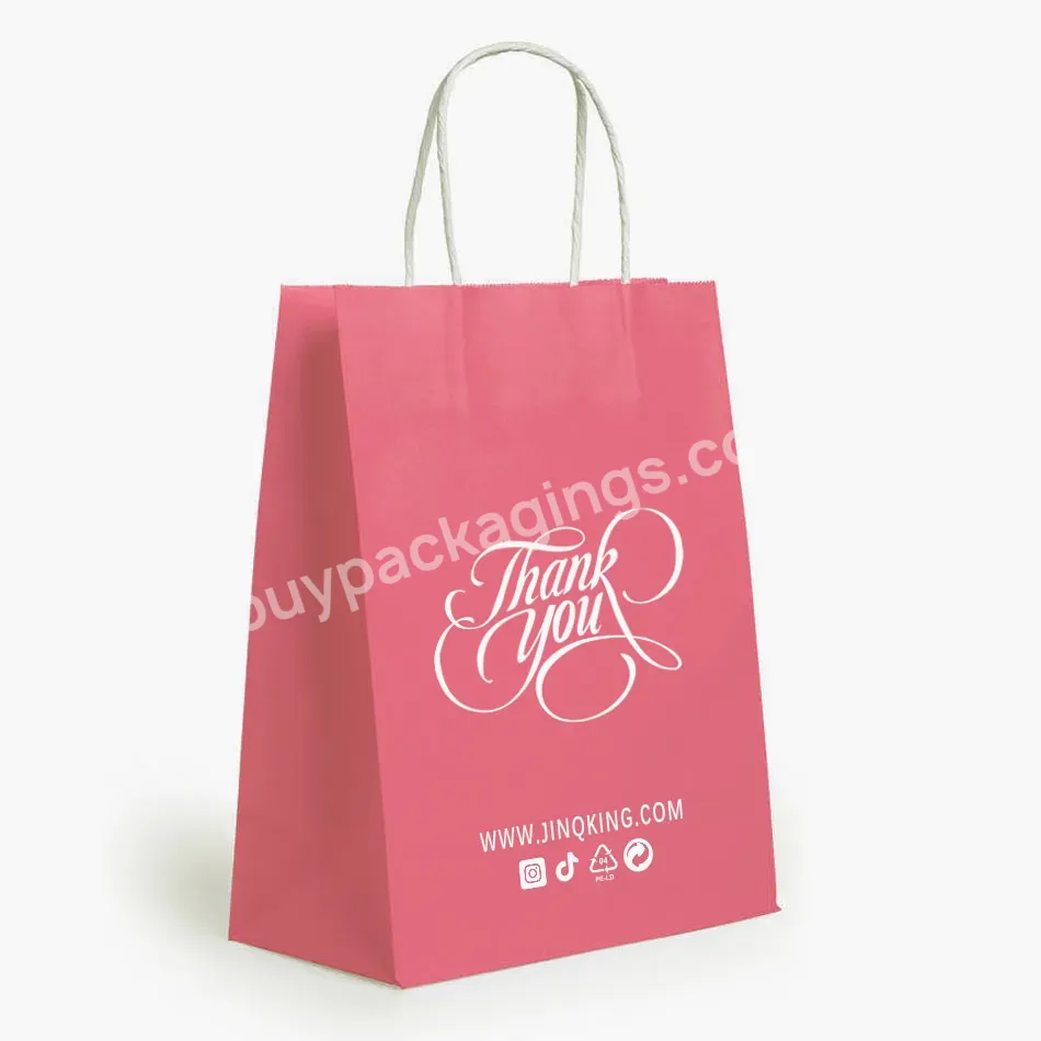 Hot Selling Shopping Paper Bag Christmas Party Pink White Luxury Gift Clothes Underwear Custom Paper Bag With Ribbon Handle