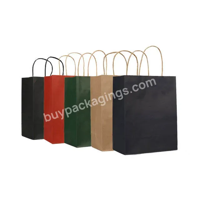 Hot Selling Soft Color Paper Bag With Handles Festival Gift Bag High Quality Shopping Bags Kraft Paper Manufacturer/wholesale