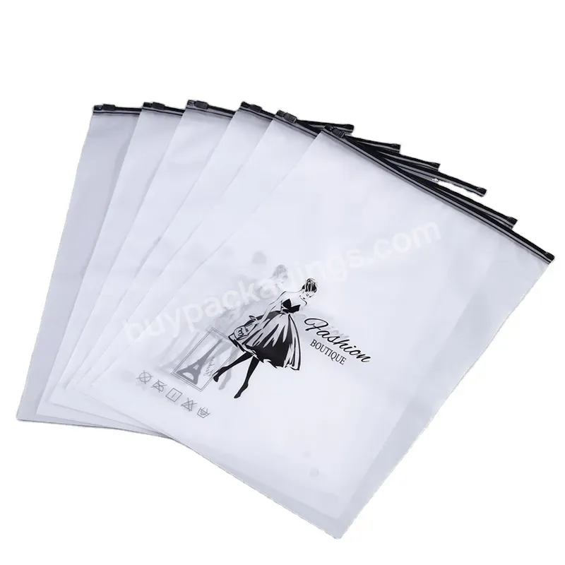 Hot Selling Translucent Plastic Zipper Bag With Printed Logo T-shirt/bikinis Zip Lock Bags Packaging Bags For Clothing