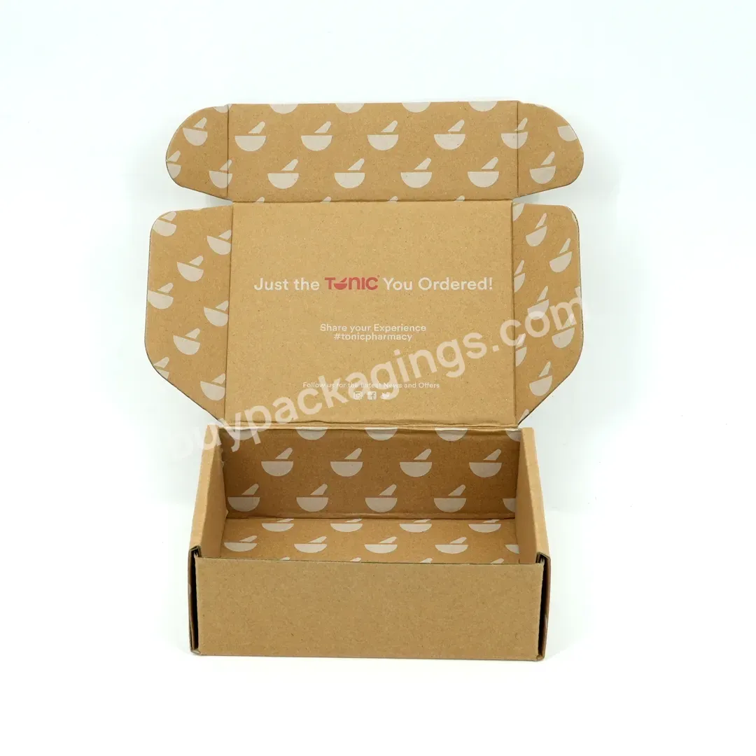 Hot Selling Wholesale Brown Kraft Folding Shipping Box Custom Corrugated Packing Mailer Box With Logo