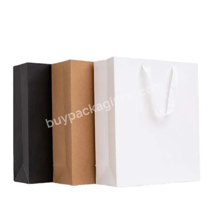 Hot Selling Wholesale Custom Printed Black Luxury Shopping Gift Paper Bag With Handle Manufacturer/wholesale