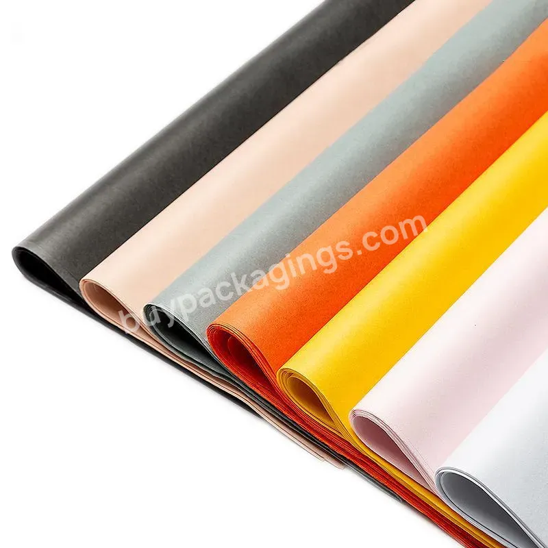 Hot Selling17gsm 50*70cm 40sheet/bag Pure Color Tissue Wrpping Paper Copy Paper For Flower Gift Garment Packing