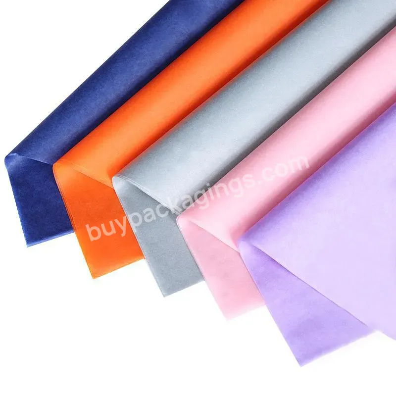 Hot Selling17gsm 50*70cm 40sheet/bag Pure Color Tissue Wrpping Paper Copy Paper For Flower Gift Garment Packing