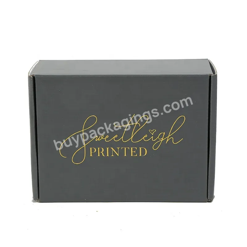 Hot Stamping Foil Logo Printed Corrugated Paper Packaging Shipping Clothing Mailer Boxes For Baseball Caps