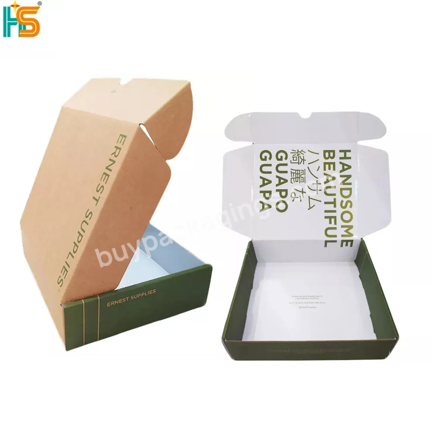 Hot Trending Skincare Beauty Cloth Mailer Kraft Paper Custom Shipping Boxes Custom Logo Gift Delivery Mailing Packaging Box