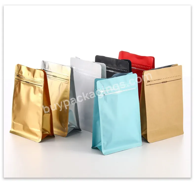 Hot Wholesale Eight Side Seal Heat Stand Up Pouch Ziplock Edible Food Grade Flat Bottom Packaging Bag For Coffee Tea Nut Bags - Buy Hot Wholesale Eight Side Seal Heat Stand Up Pouch,Edible Food Grade Flat Bottom Packaging Bag,Bag For Coffee Tea Nut Bags.