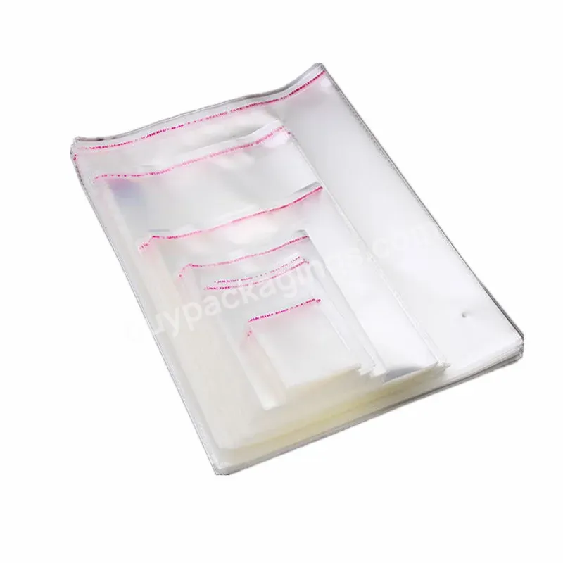 Hotsale Customized Transparent Self Seal Adhesive Opp Plastic Packaging Bags For Candy Garment Clothing Packing