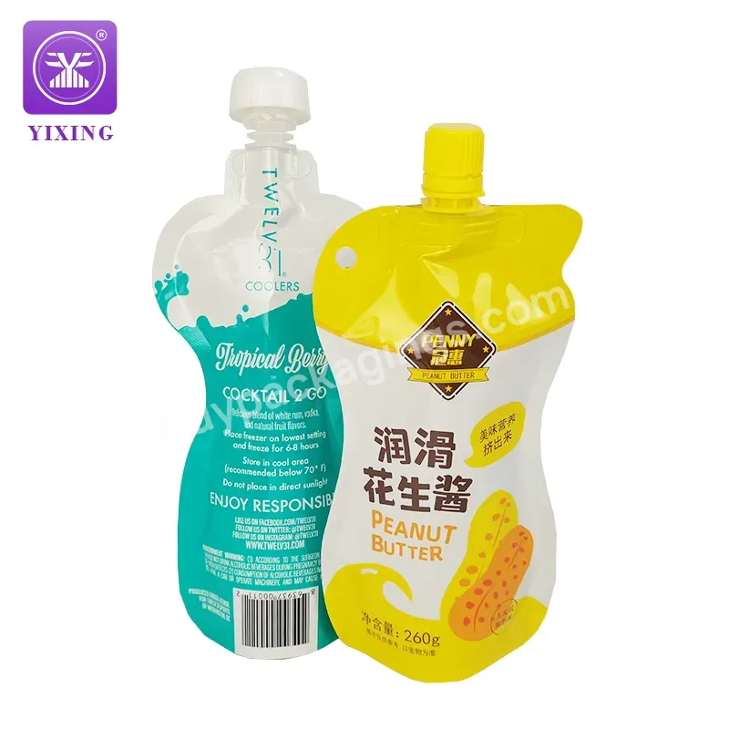 Hotsale Manufacturers Minfly Digital Printing Custom Special Shape 50ml60ml Doypack Juice Peanut Butter Packaging