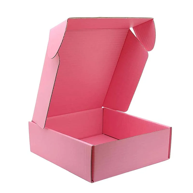 Hotsale Packaging Box Supplier Cardboard Literature Mailers Light Pink Shipping Boxes for Small Business