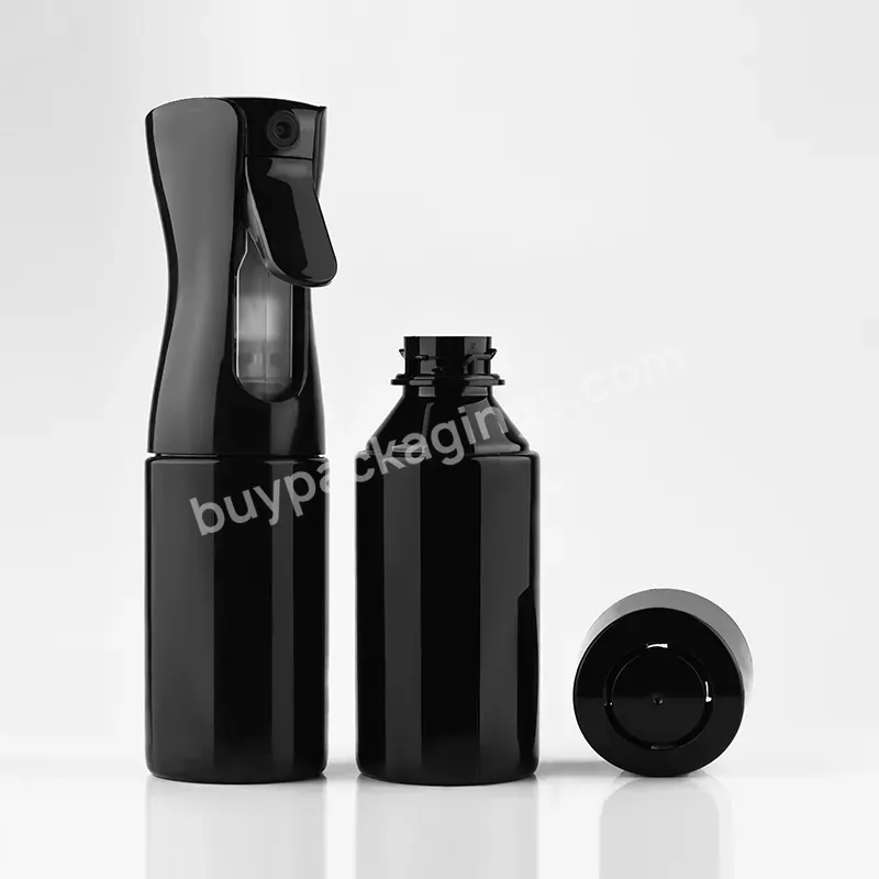 House Keeping Barber Black Empty Pet Plastic 200ml 300ml Screen Printing Trigger Spray Pump Bottle