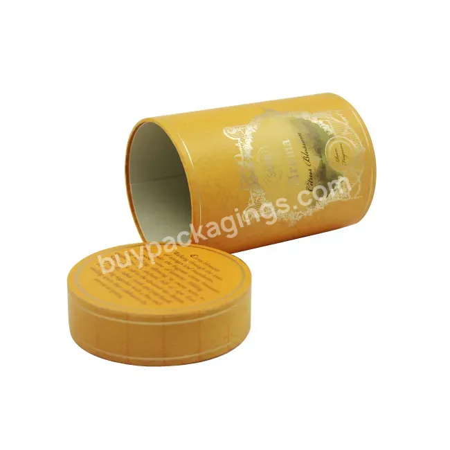 Hs Handmade Eco Friendly Boxes Custom Cylinder Round Paper Tube Tea Packaging Box