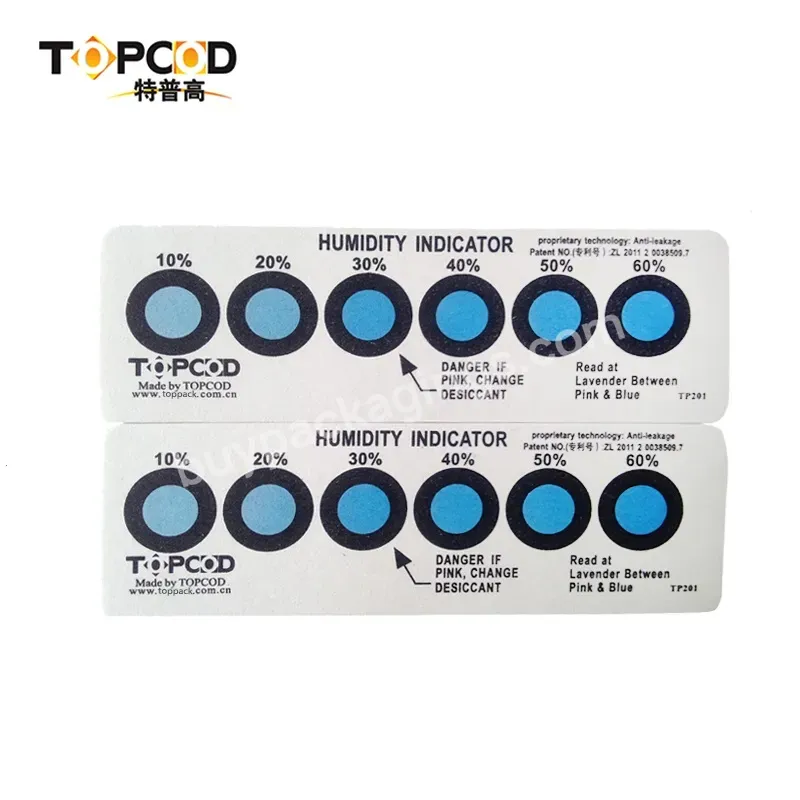 Humidity Indicator Card 6dots Cobalt Dichloride Free Humidity Indicator Card - Buy The Hic Is Used To Test The Humidity Of The Sealed Package.,Humidity Sensor Card,Humidity Control Packets.