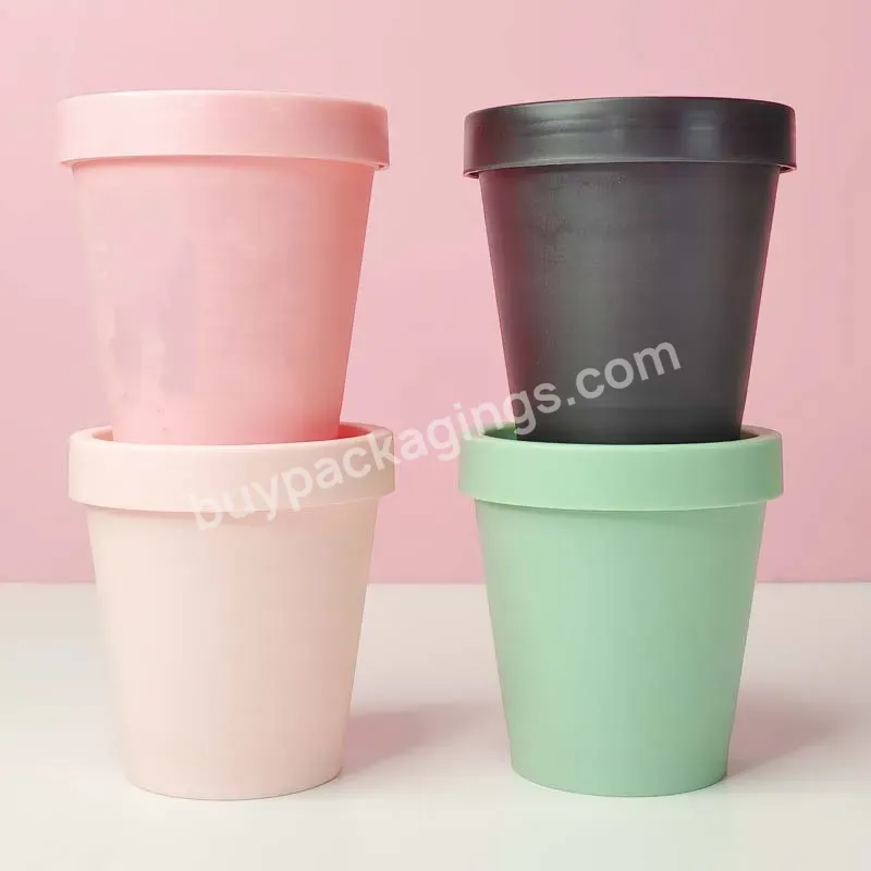 Ice Cream Jar Food Grade Plastic Cosmetic Container Lotion Cream Hair Conditioner Scrub With Lids