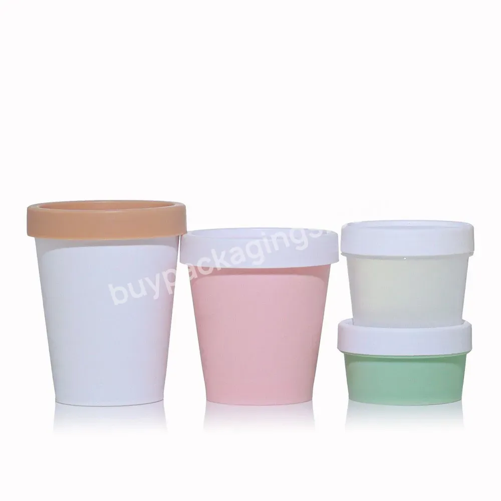 Ice Cream Shape Pp Jar Custom 50g 100g 200g 250g Plastic Jars Cosmetic Cream Wax Plastic Jar