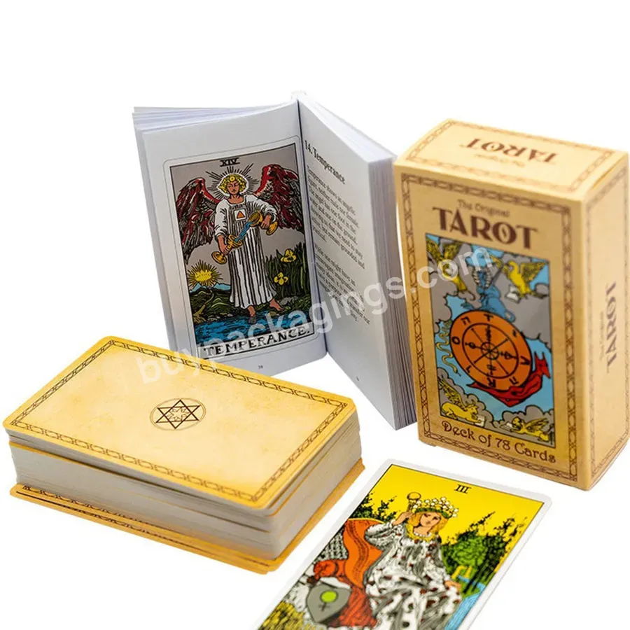 In Stock 1 Moq Accept Customized High Quality Tarot Card With Guidebook - Buy Tarot Cards,Tarot Cards With Guidebook,Custom Tarot Card.