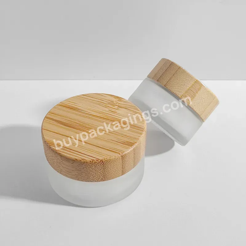 In Stock 10ml 10g 15g 30g 50g 100g 4oz Clear Black Glass Bamboo Lid Cosmetic Jar Frosted Glass Jar With Bamboo Lid - Buy Bamboo Glass Jar,50ml Cosmetic Glass Jar Bamboo Lid,Bamboo Glass Jar.