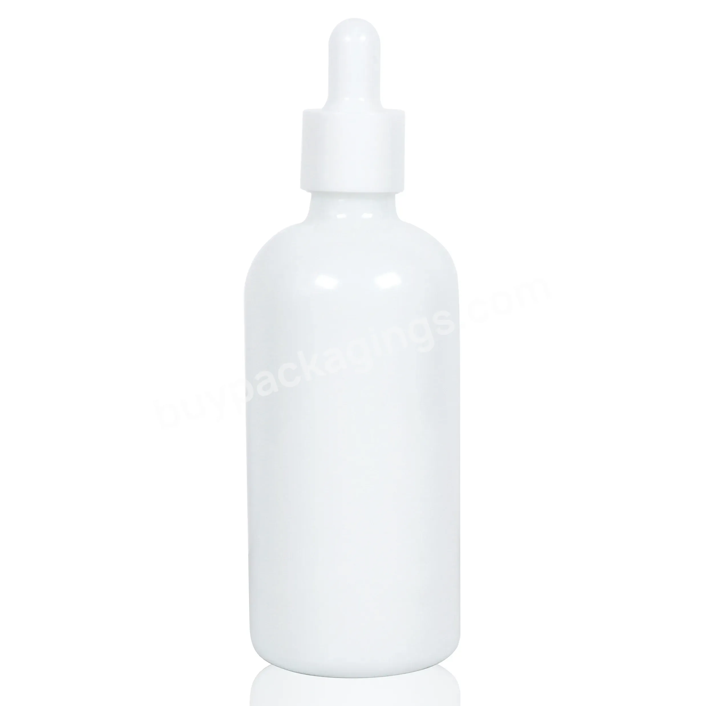 In Stock 10ml 15ml 30ml 50ml 100ml Essential Oil White Porcelain Glass Dropper Bottle With Cap