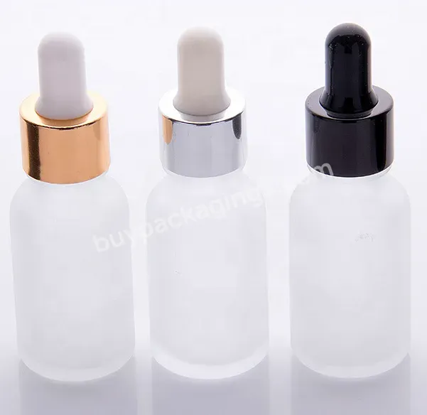 In Stock !10ml 15ml 30ml Clear Matte Empty Glass Dropper Bottle Clear Frosted Essential Oil Bottle