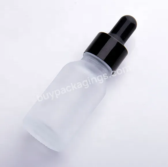 In Stock !10ml 15ml 30ml Clear Matte Empty Glass Dropper Bottle Clear Frosted Essential Oil Bottle