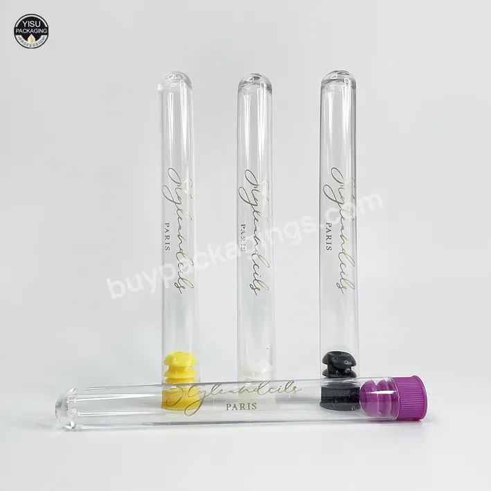 In Stock 110ml 115ml Clear Round Plastic Test Tubes With Plastic Cap